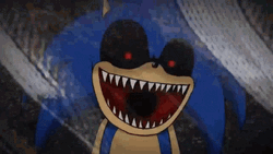 Sonic Exe Creepy Teeth GIF