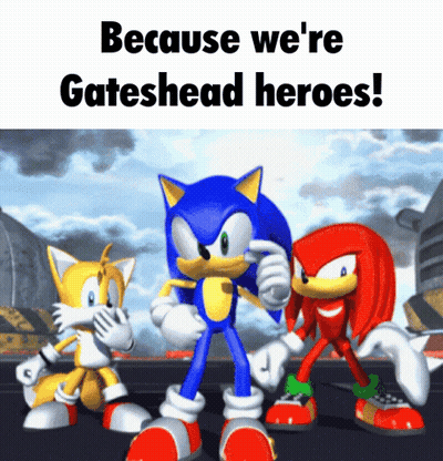Sonic Knuckles And Tails Because We're Gatehead Heroes GIF