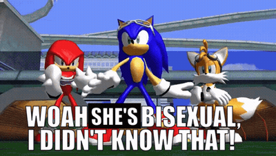 Sonic Knuckles And Tails Woah She's Bisexual GIF