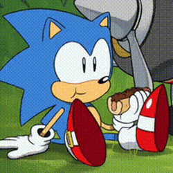 Sonic Mania Eating Hotdog Sandwich GIF