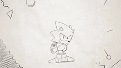 Sonic Mania Sketch Hyper Speed GIF