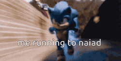 Sonic Running Me Running To Naiad Meme GIF