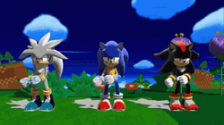 Sonic Shadow Sliver Floss Knuckles Dancing GIF