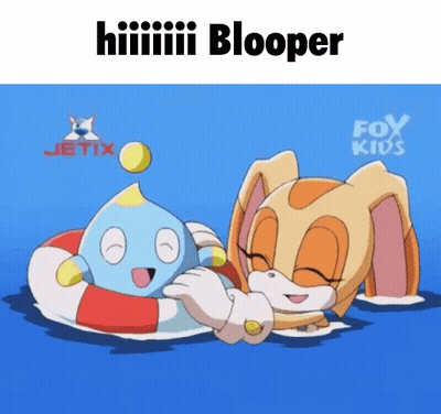 Sonic The Hedgehog And Cream Playing In Water GIF