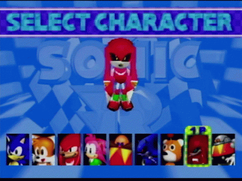 Sonic The Hedgehog Character Selection Screen GIF