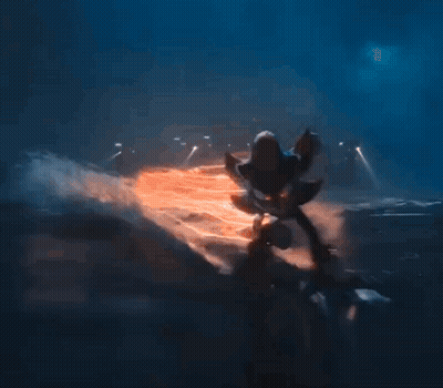 Sonic The Hedgehog Close-Up With Glowing Eyes GIF