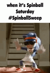 Sonic The Hedgehog Dancing It's Spinball Sweep Saturday  GIF