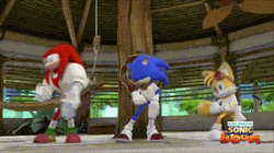 Sonic The Hedgehog Dancing Performance With Knuckles And Tails GIF