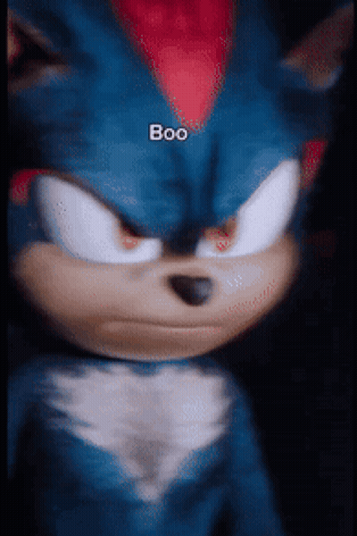 Sonic The Hedgehog Doll Holding Boo Sign GIF