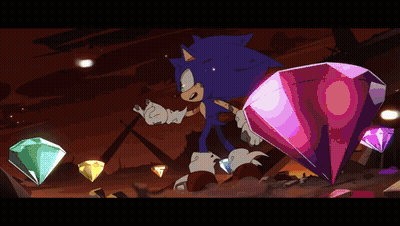 Sonic The Hedgehog Holding Sword GIF