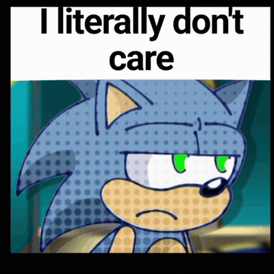 Sonic The Hedgehog I Literally Don't Care GIF