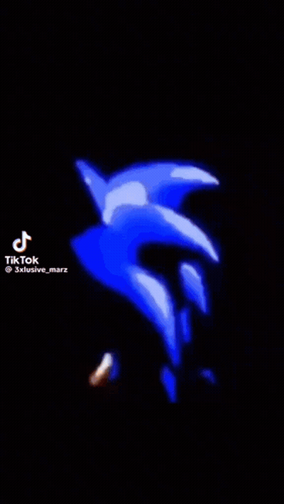 Sonic The Hedgehog Is Dancing In The Dark In A Tiktok Video . GIF