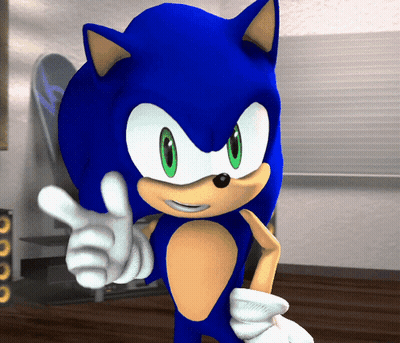 Sonic The Hedgehog Is Giving A Thumbs Up GIF