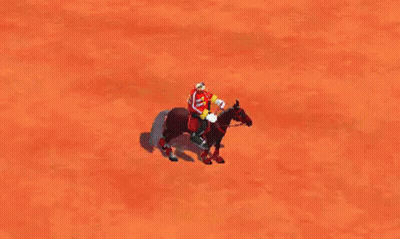 Sonic The Hedgehog Is Riding A Horse In A Video Game GIF