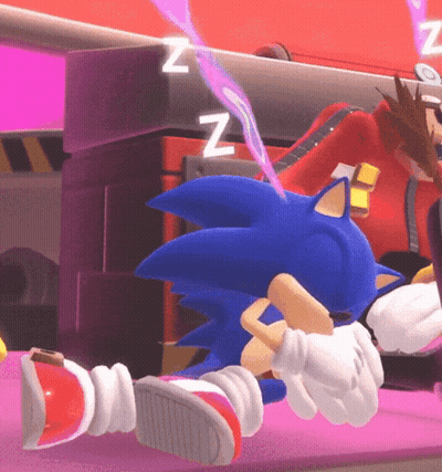 Sonic The Hedgehog Is Sleeping In A Game GIF