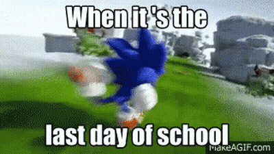 Sonic The Hedgehog Jumping Last Day Of School GIF