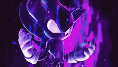 Sonic The Hedgehog On Purple And Blue Background GIF