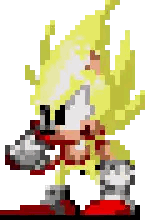 Sonic The Hedgehog Pixel Art With Sword Sticker
