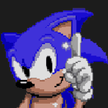 Sonic The Hedgehog Pixel Cute Finger GIF