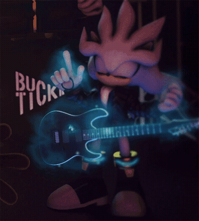 Sonic The Hedgehog Playing Guitar Buck Tick GIF