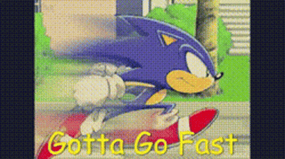Sonic The Hedgehog Running Gotta Go Fast GIF