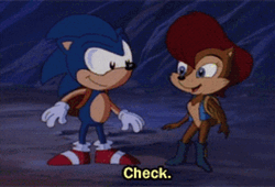 Sonic The Hedgehog Running With Princess Sally GIF
