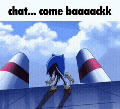 Sonic The Hedgehog Saying Chat Come Baaaackk GIF