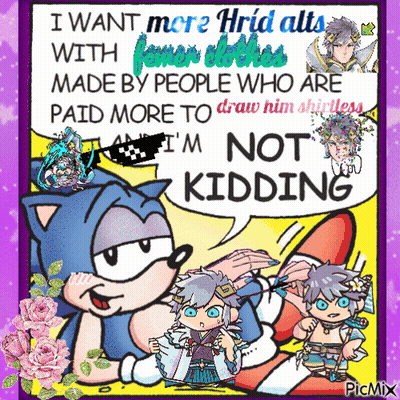 Sonic The Hedgehog Says I Want More Hrid Alts With Fewer Clothes GIF