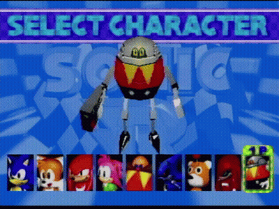 Sonic The Hedgehog Select Character Button GIF