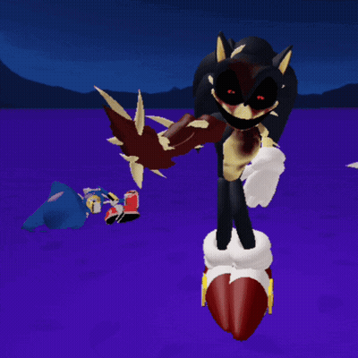 Sonic The Hedgehog Standing In Purple Field GIF