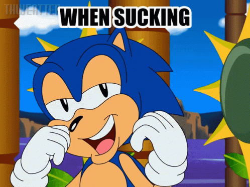 Sonic The Hedgehog Sucking Caption GIF