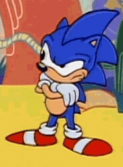 Sonic The Hedgehog With Arms Crossed GIF
