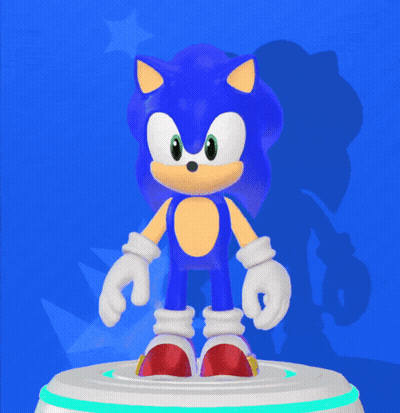Sonic The Hedgehog With Arms Outstretched GIF