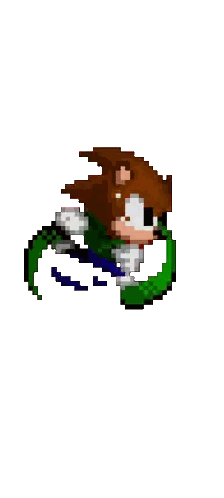 Sonic The Hedgehog With Green Tail Sticker