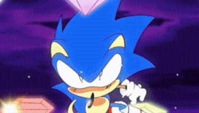 Sonic The Hedgehog With Pink Diamond On Head GIF