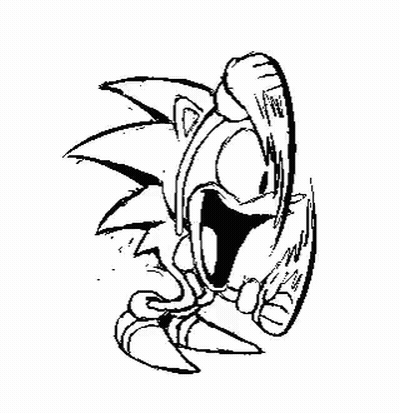 Sonic The Hedgehog With Spider In Mouth GIF