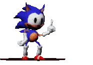 Sonic Walking Cartoon Sticker