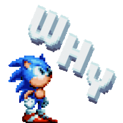 Sonic Why O Sticker GIF