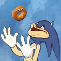 Sonic With The Floating Bagel GIF
