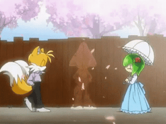 Sonic X Cosmo Cherry Blossoms GIF