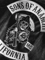Sons Of Anarchy Logo Printed In Cloth GIF