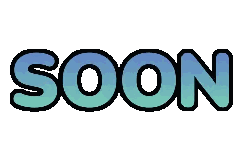 Soon In Blue And Black On White Sticker