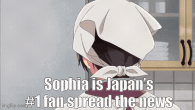 Sophia Is Japan 'S # 1 Fan And Spreads The News GIF