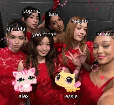 Sophia Lara Megan Daniela Yoonchae Alex Essie Posing GIF