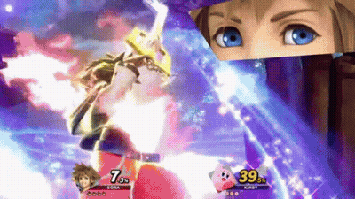Sora And Kirby Video Game GIF