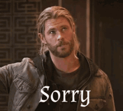 Sorry Chris Hemsworth GIF