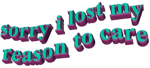 Sorry I Lost My Reason To Care 3D Sticker