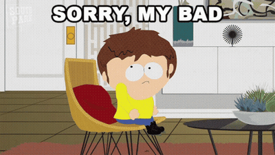 Sorry My Bad Cartoon Boy Sitting GIF