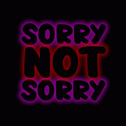 Sorry Not Sorry Red And Purple Neon Sign GIF