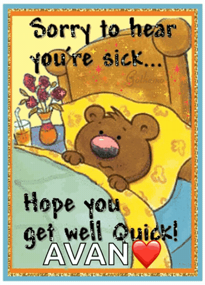 Sorry To Hear You're Sick Greeting Card GIF